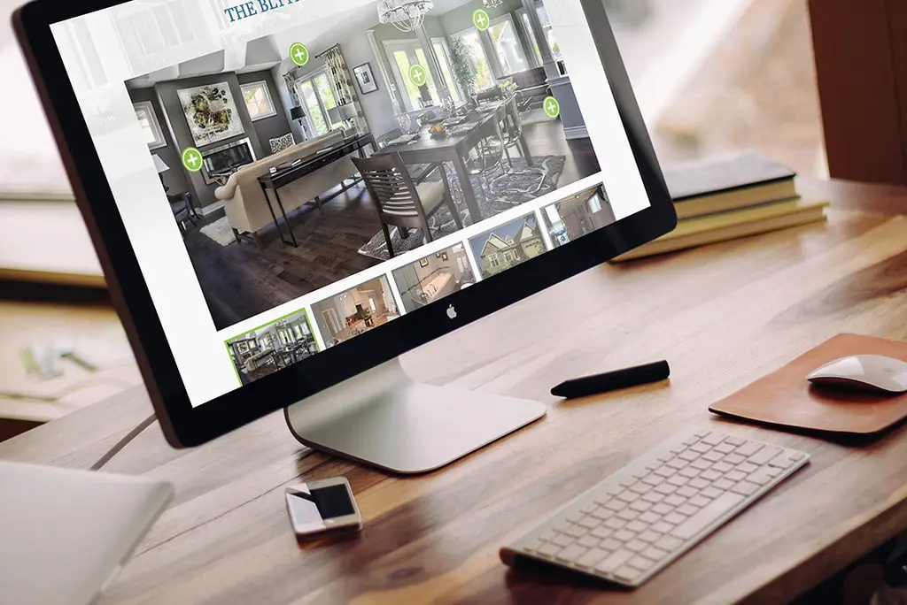 Website screenshot for Blythwood Homes project